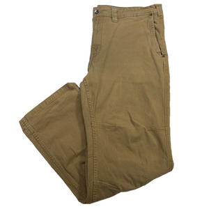 Eddie Bauer Relaxed Fit Brown Stretch Canvas Khaki Pants Mens 40/32 Outdoor Work